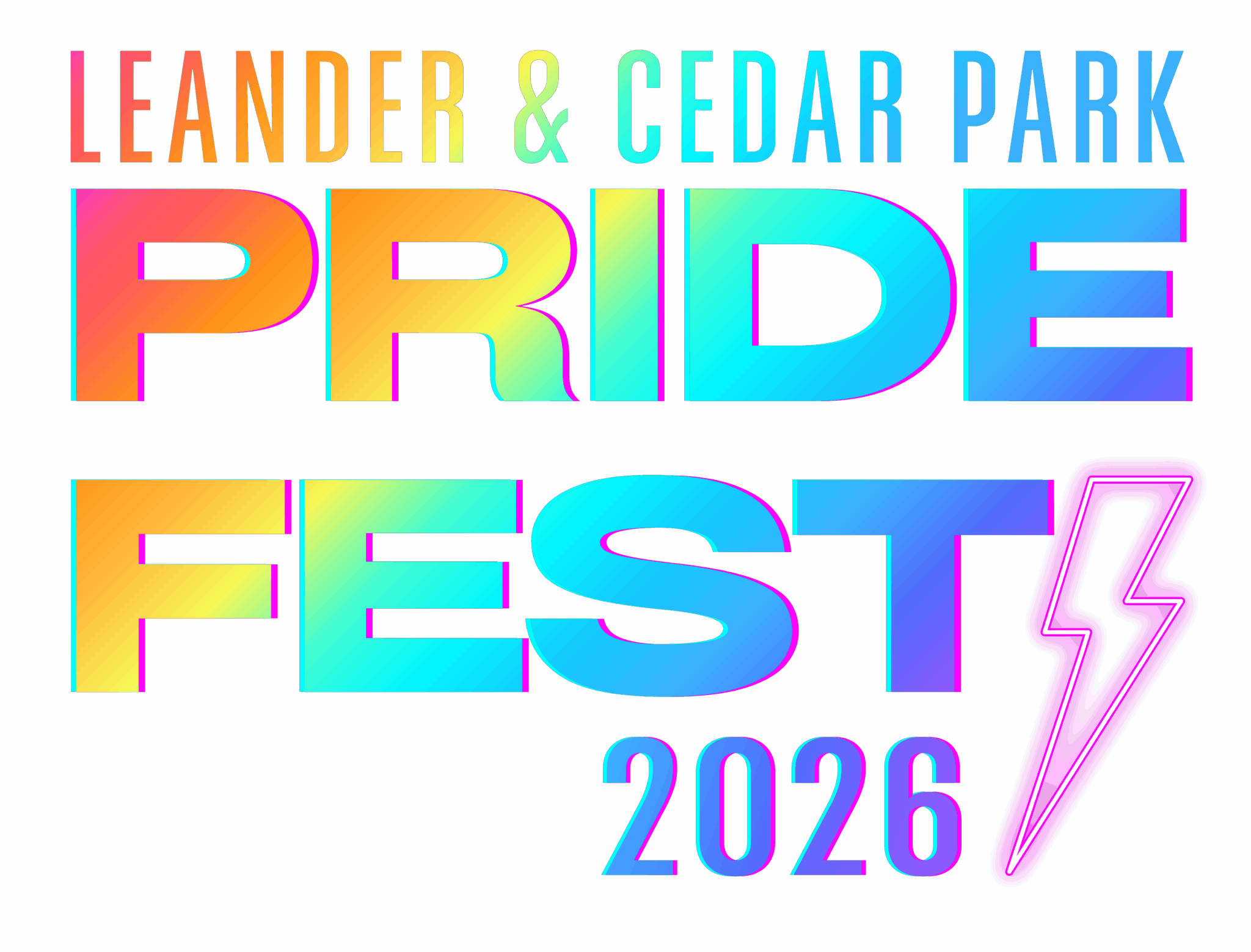 Logo for the Leander & Cedar Park Pride festival
