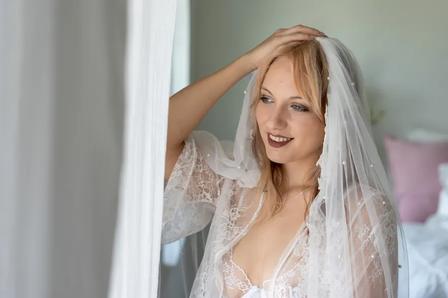 Bridal boudoir portrait
