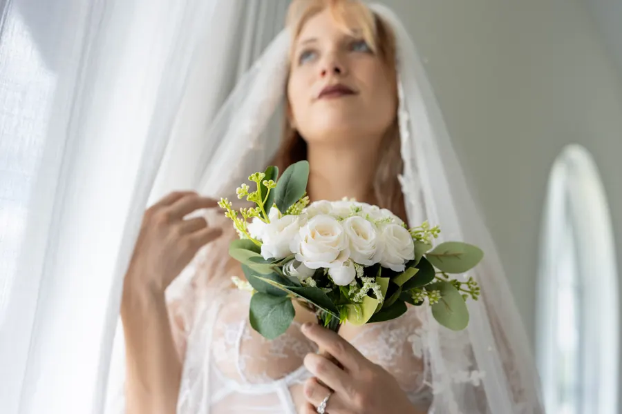 Bridal boudoir portrait